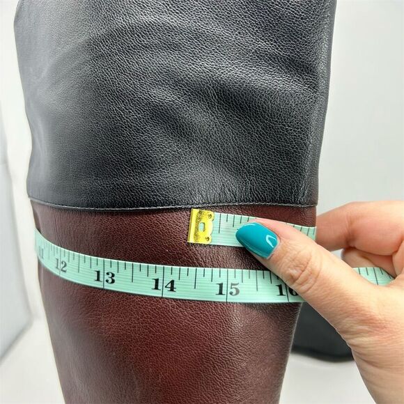 Vince Camuto Leisha Women's Knee High Riding Boots Black and Red Size 7M - Picture 14 of 14